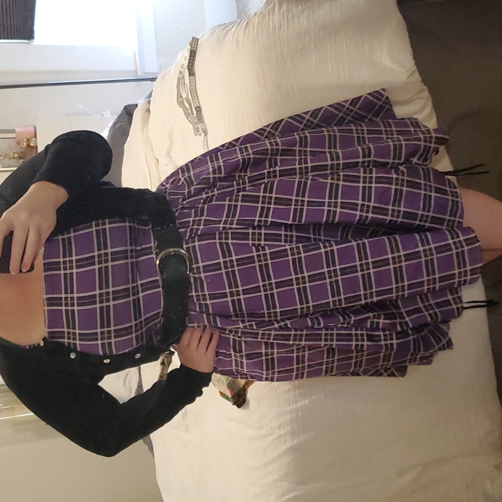 Purple plaid dress